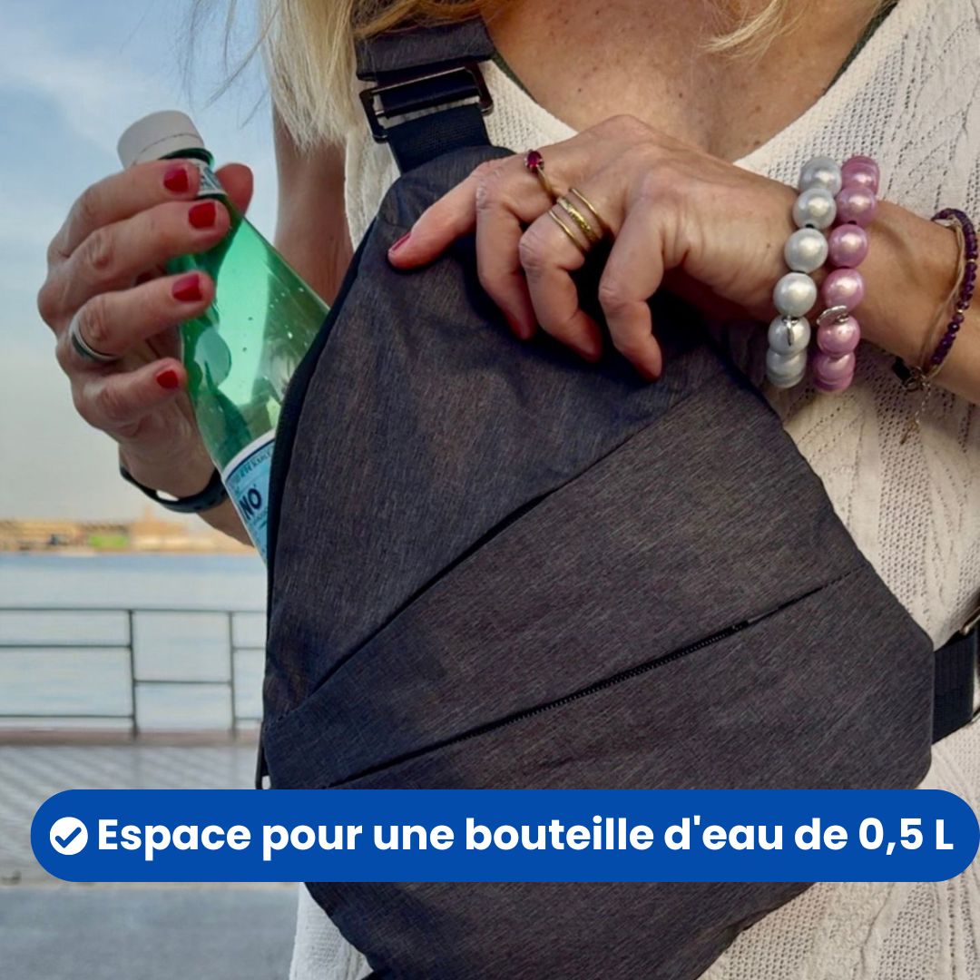 Sac bandoulière anti-vol léger et ajustable pour voyageurs