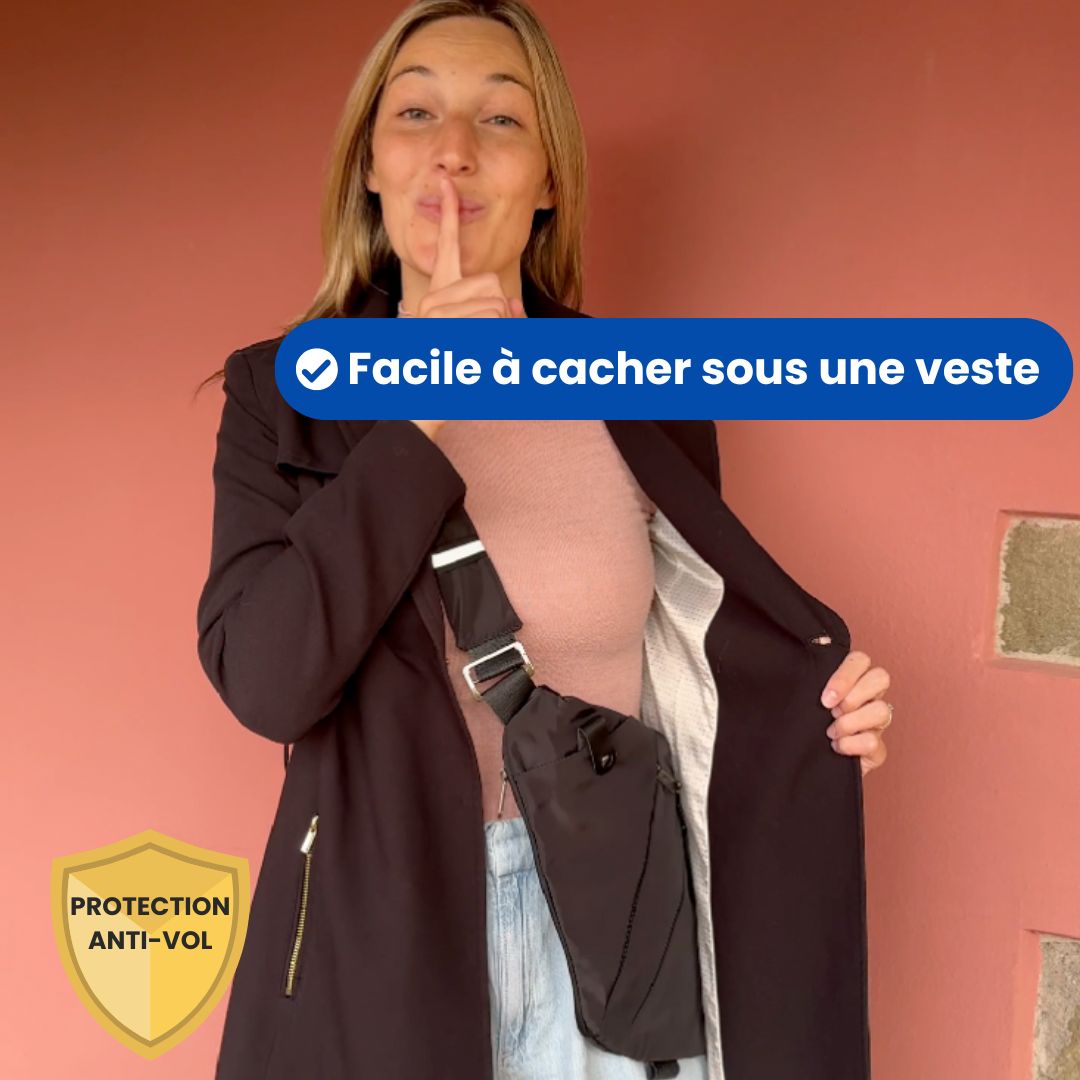 Sac bandoulière anti-vol léger et ajustable pour voyageurs