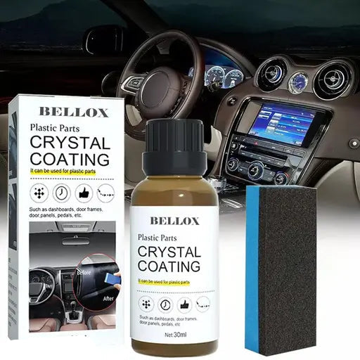 Revêtement Crystal Auto – Protégez et Faites Briller Votre Tableau de Bord et toute pièces plastique de voiture et moto Comme Neuf en Quelques Secondes
