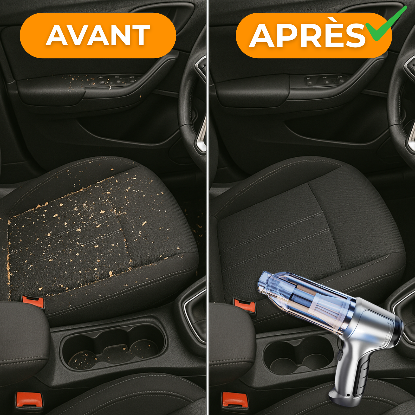 MINI ASPIRATEUR ET SOUFFLEUR SANS FIL RECHARGEABLE 3 EN 1 AVEC ACCESSOIRES