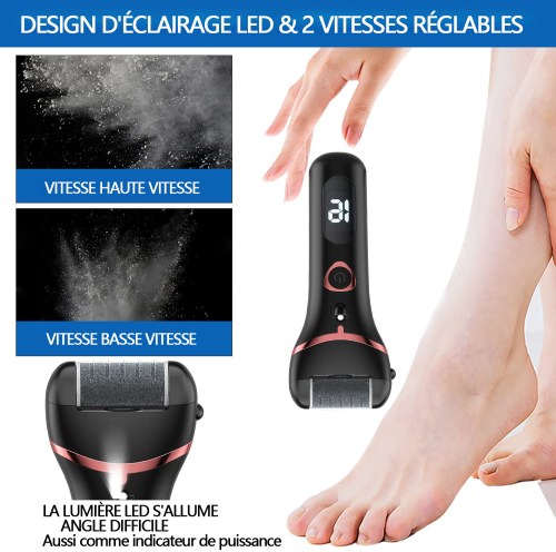 PediLux Pro™ – Kit de Pédicure Électrique 8 en 1 Anti-Callosités Rechargeable & Étanche IPX7