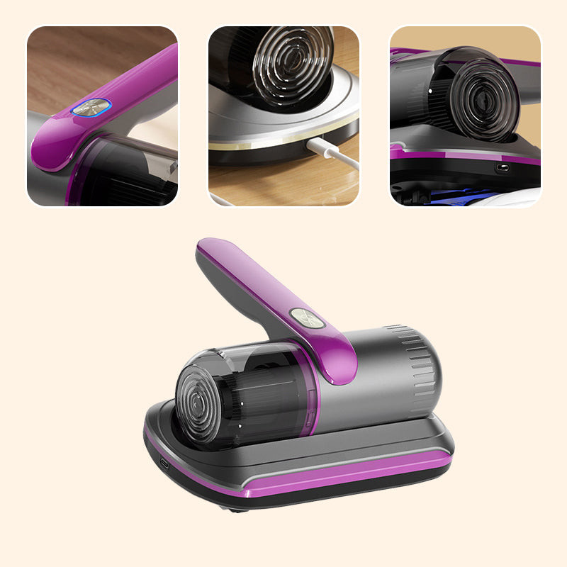 Aspirateur à Main Rechargeable UV 🌟 – Puissant, Sans Fil & Anti-Acariens | Élimine Poussière, Saleté, Poils & Allergènes pour un Sommeil Sain