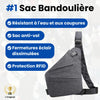 Sac bandoulière anti-vol léger et ajustable pour voyageurs
