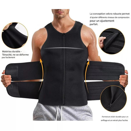 Gilet de compression gainant 2-en-1 : Redresse ta posture et fais disparaître ton ventre en un instant