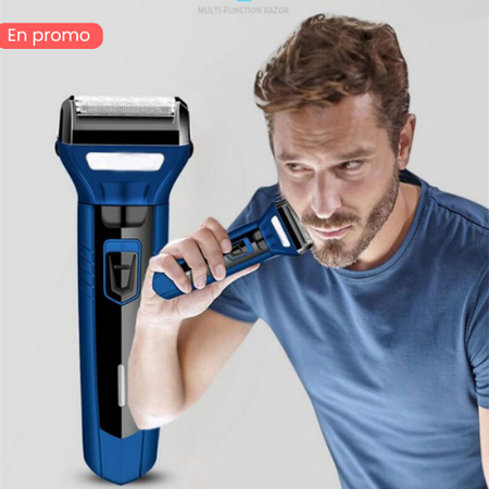 Tondeuse et Rasoir rechargeable 3en1 – Barbe, Cheveux & Nez en 1 Seul Appareil !
