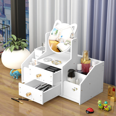 MiraStyle Organizer™ –Mini coiffeuse à table compacte avec miroir intégré